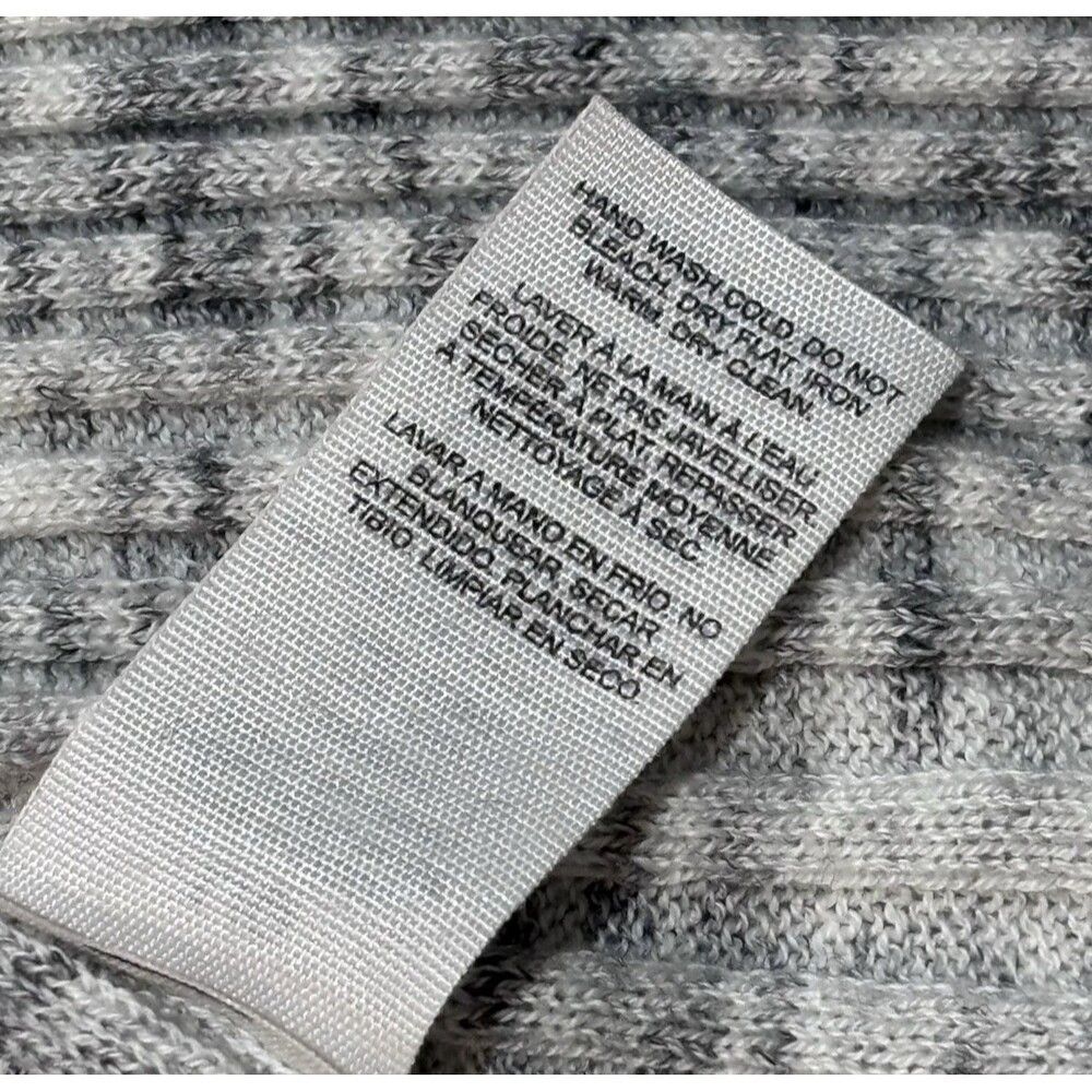 Women’s Garage Grey Navy Heather Open-Front Long Gray Knit Cardigan Sweater L - Picture 13 of 16